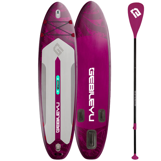 10.5 FT Inflatable Stand Up Paddle Board with Accessories SUP Board for All Skill Levels Youth & Adults Wide Stable Non-Slip Deck-02A