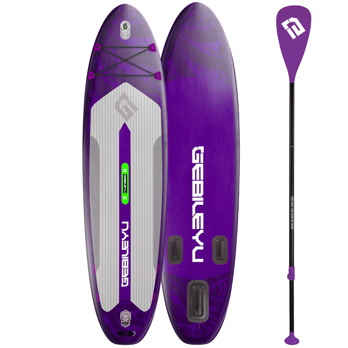 10.5 FT Inflatable Stand Up Paddle Board with Accessories SUP Board for All Skill Levels Youth & Adults Wide Stable Non-Slip Deck-04A