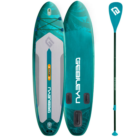 10.5 FT Inflatable Stand Up Paddle Board with Accessories SUP Board for All Skill Levels Youth & Adults Wide Stable Non-Slip Deck-05A